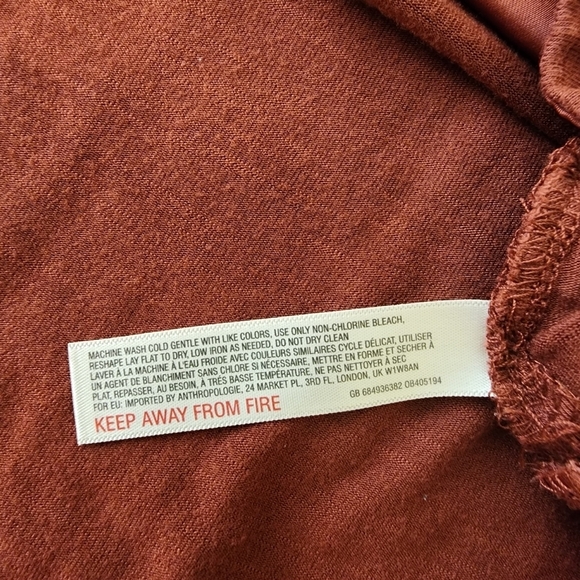 Pure + Good Anthropologie sleeveless top hi-low red rust Size Small - Picture 6 of 9